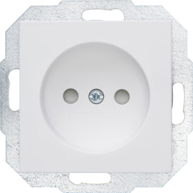 Kopp inbouwstopcontact Athenis ongeaard 1-polig wit IP20