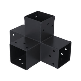 Suki koppel T-stuk 4 aansluitingen recht antraciet 71x71mm type H