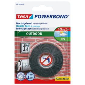 Tesa dubbelzijdige montagetape Powerbond Outdoor 1,5mx19mm
