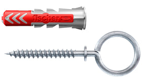 Fischer nylon plug DuoPower 5X25 met ooghaak OH K 8st.