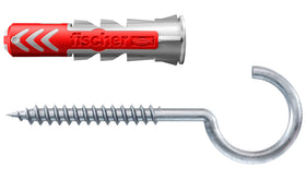 Fischer nylon plug DuoPower 10X50 ronde haak groot 2st.