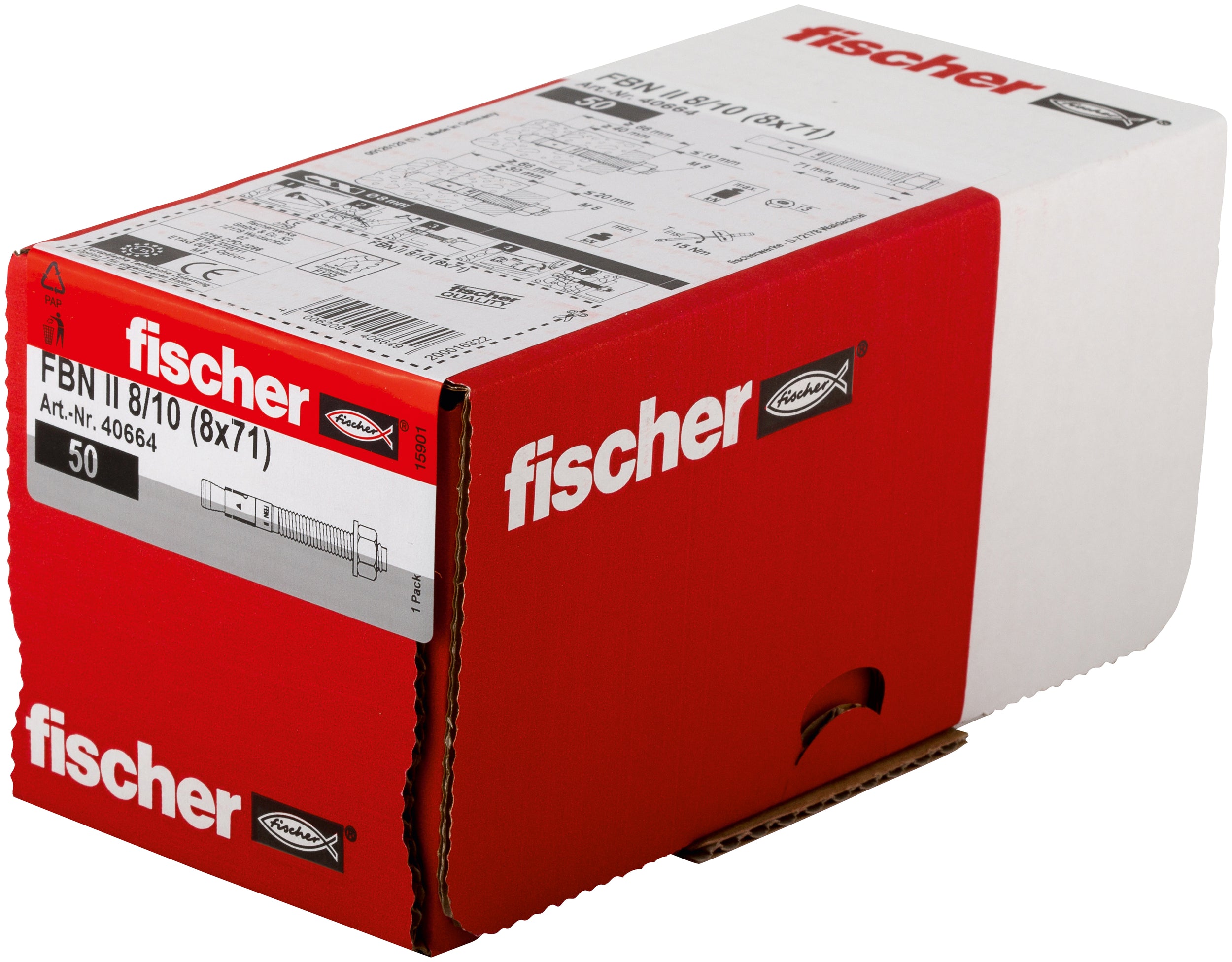 Fischer nylon constructieplug SXRL-T 10x100mm + schroef met verzonken kop 4st.