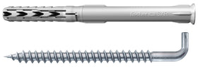 Fischer nylon spreidplug SXR 8x80 WH + bevestigingshoek 2 stuks