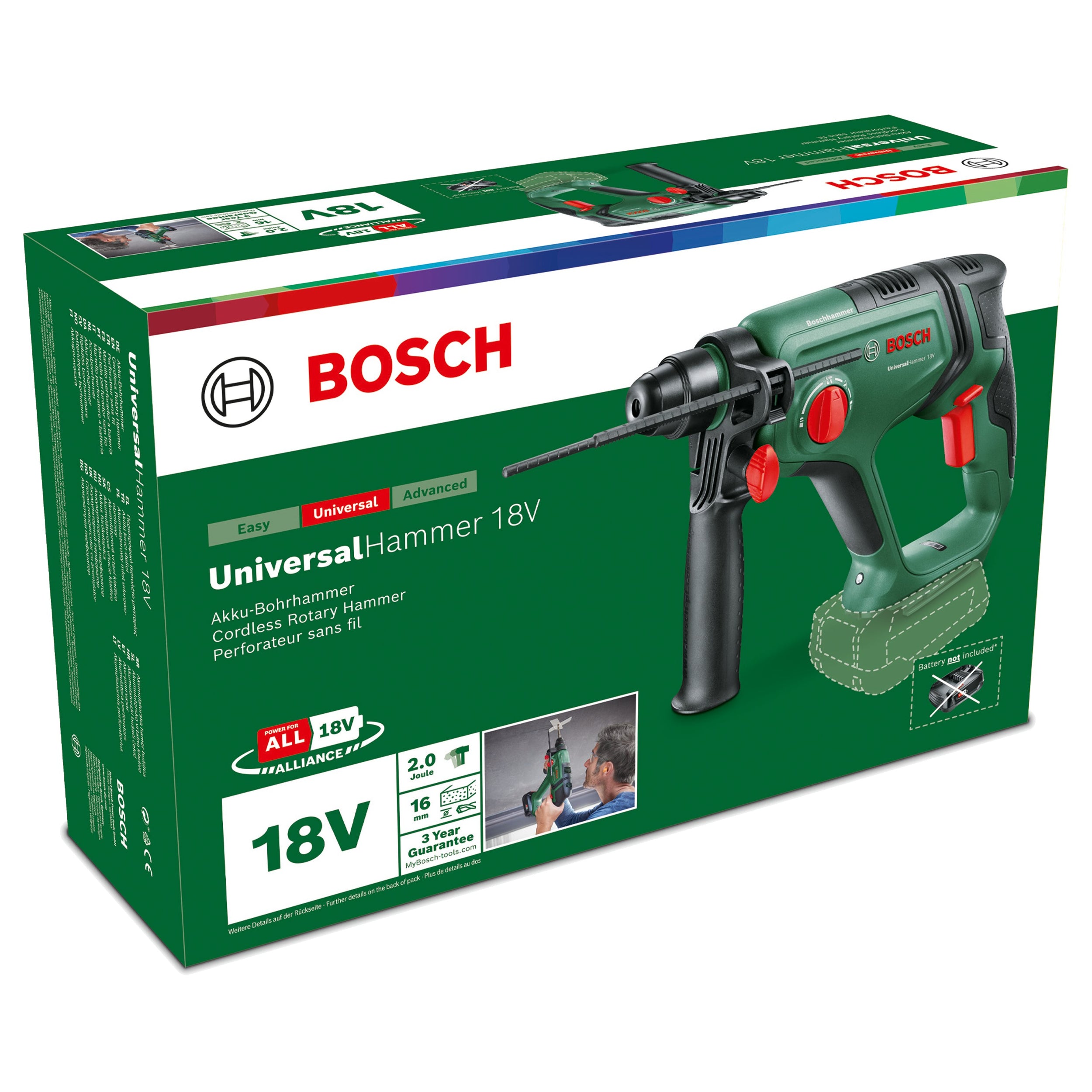 Bosch accuboorhamer UniversalHammer 18V (zonder accu)