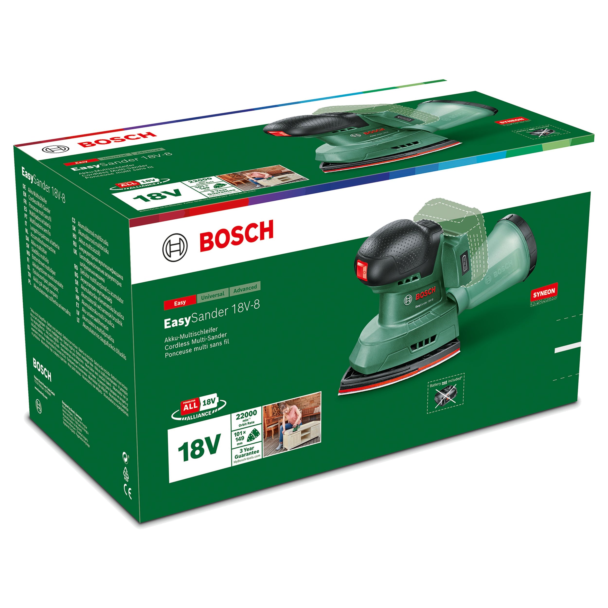 Bosch multischuurmachine EasySander 18V-8 (zonder accu)