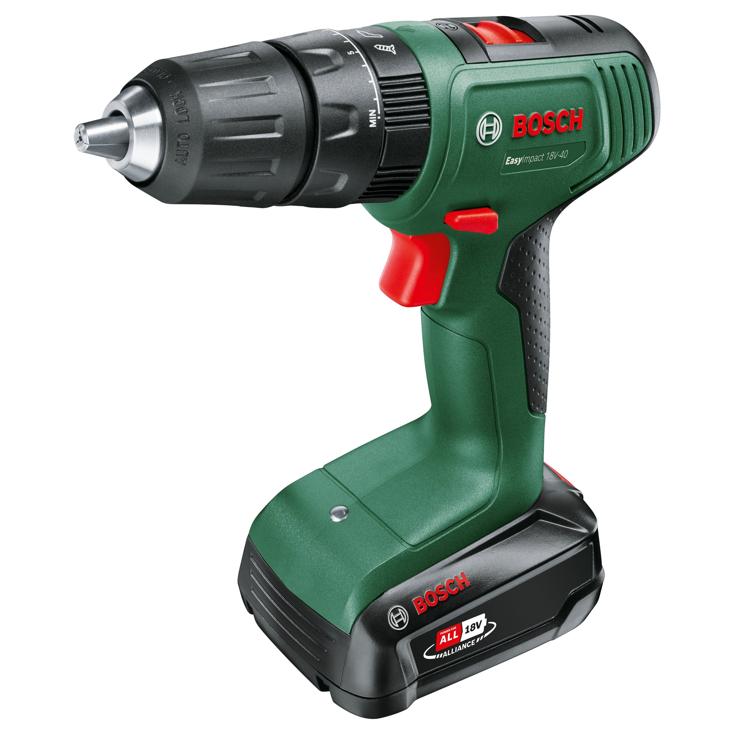 Bosch accuboormachine met klopfunctie EasyImpact-40 18V (2 accu’s)