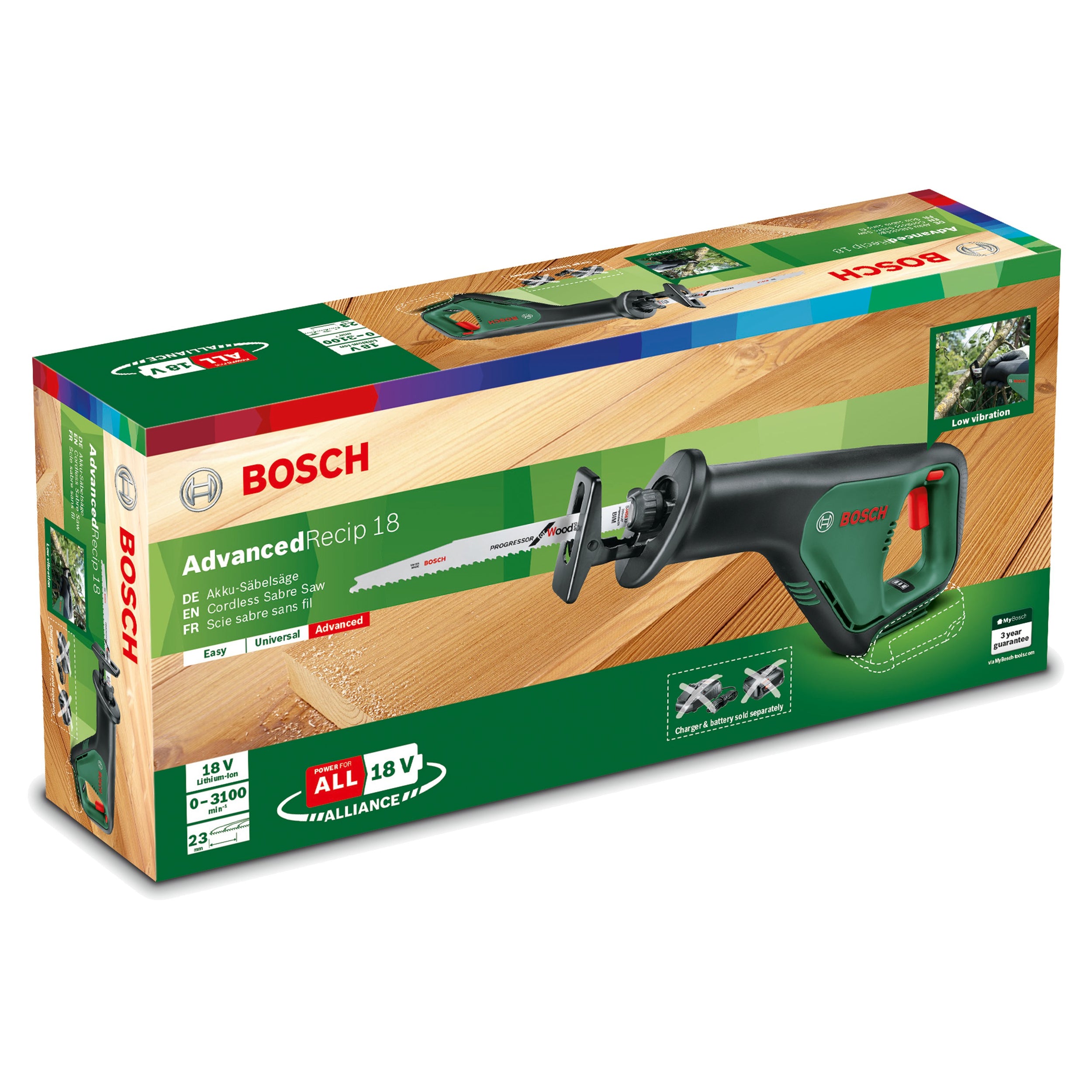 Bosch reciprozaag AdvancedRecip 18V (zonder accu)