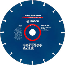 Bosch EXPERT X-LOCK Doorslijpschijf Carbide Multi Wheel 230mm