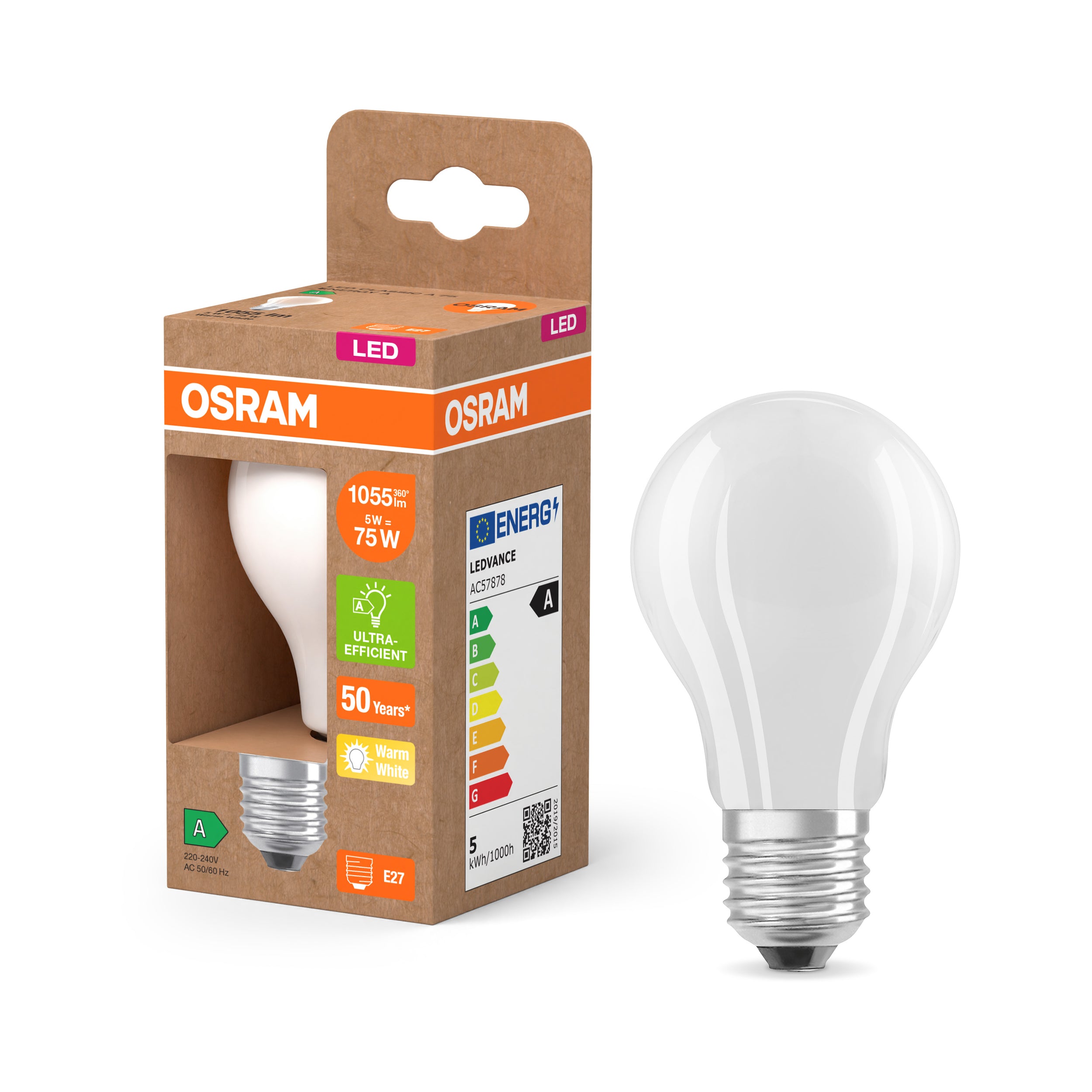 Osram ledlamp ultrazuinig E27 5W