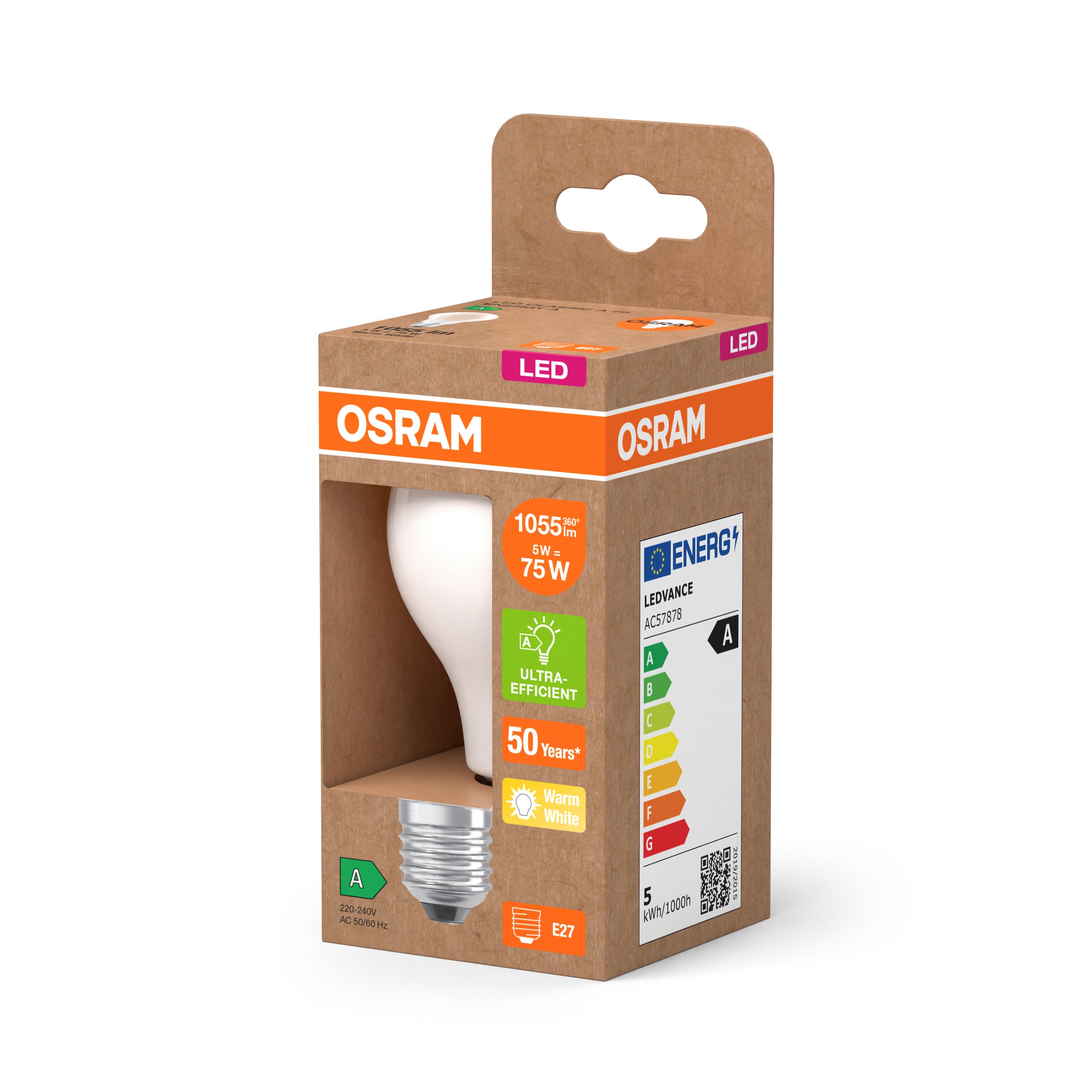 Osram ledlamp ultrazuinig E27 5W