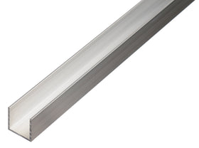 Alberts profiel U-vorm aluminium blank 20x20x1,5 1m