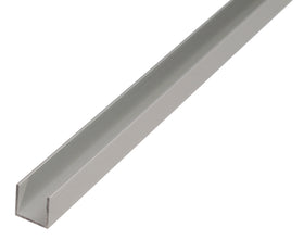 U-profiel aluminium zilverkleurig geëloxeerd 8,6x12x1,3mm 2m