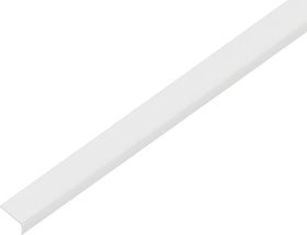 afdeklijst rond zelfklevend kunststof wit 19x7x1mm 2,6m