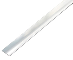 Alberts platte stang zelfklevend aluminium 20x2mm 1m