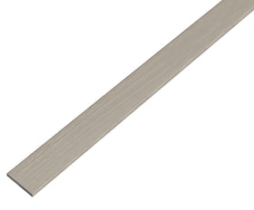 Alberts platte stang zelfklevend aluminium RVS 20x2mm 1m