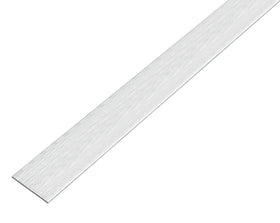 Alberts platte stang zelfklevend aluminium licht RVS oppervlak 20x2mm 1m