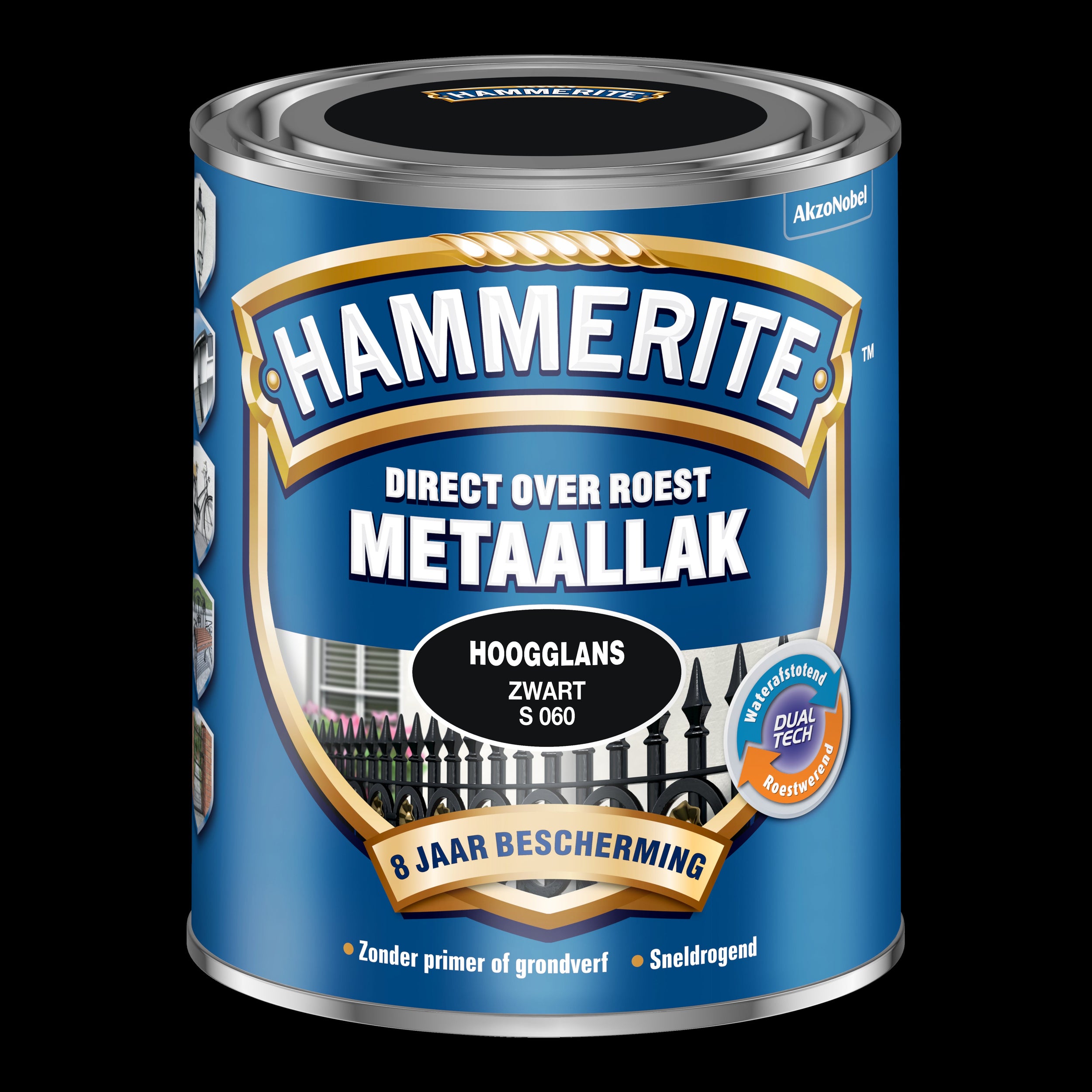 Hammerite metaallak zwart S060 hoogglans 750ml