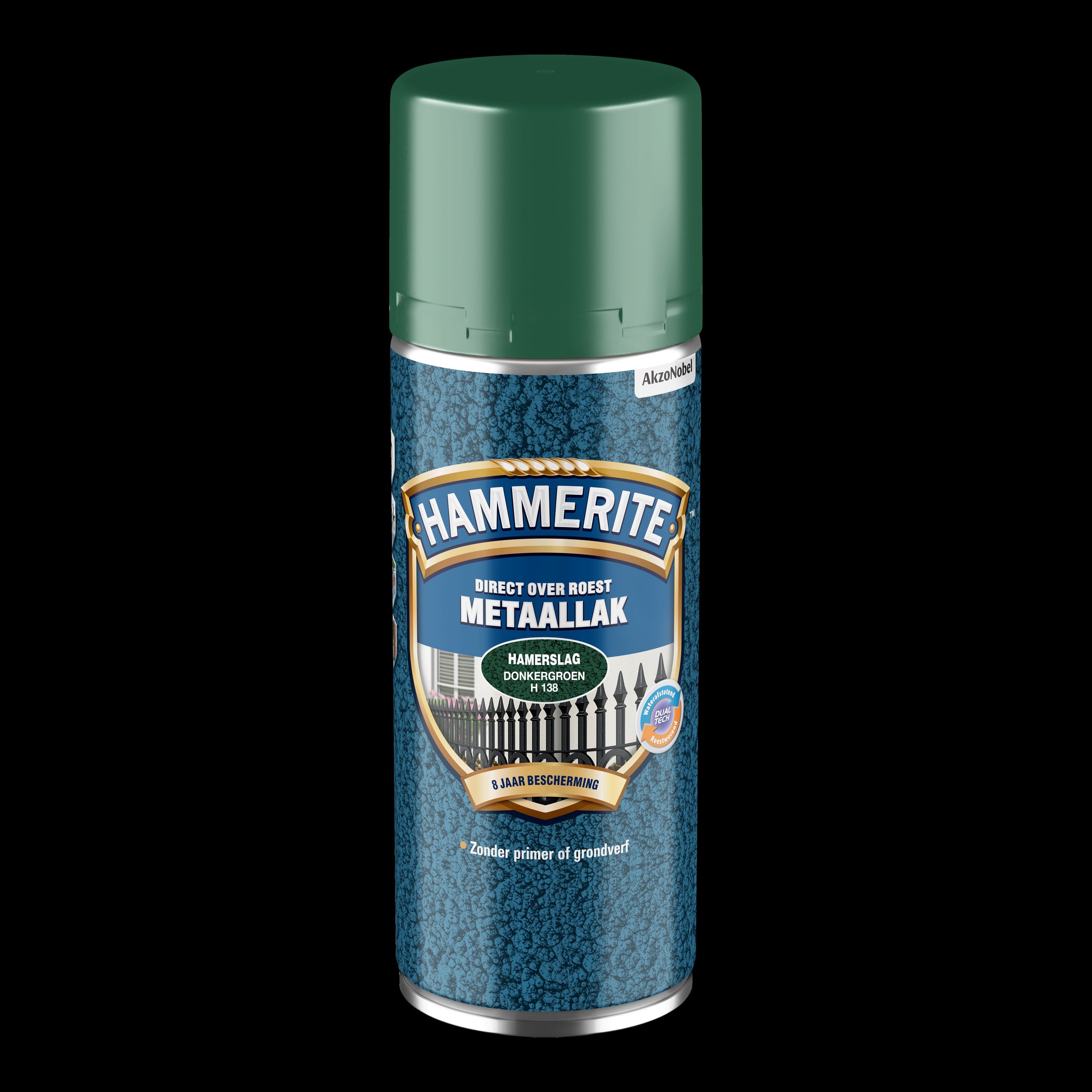 Hammerite metaalverf Hamerslag donkergroen H138 400ml