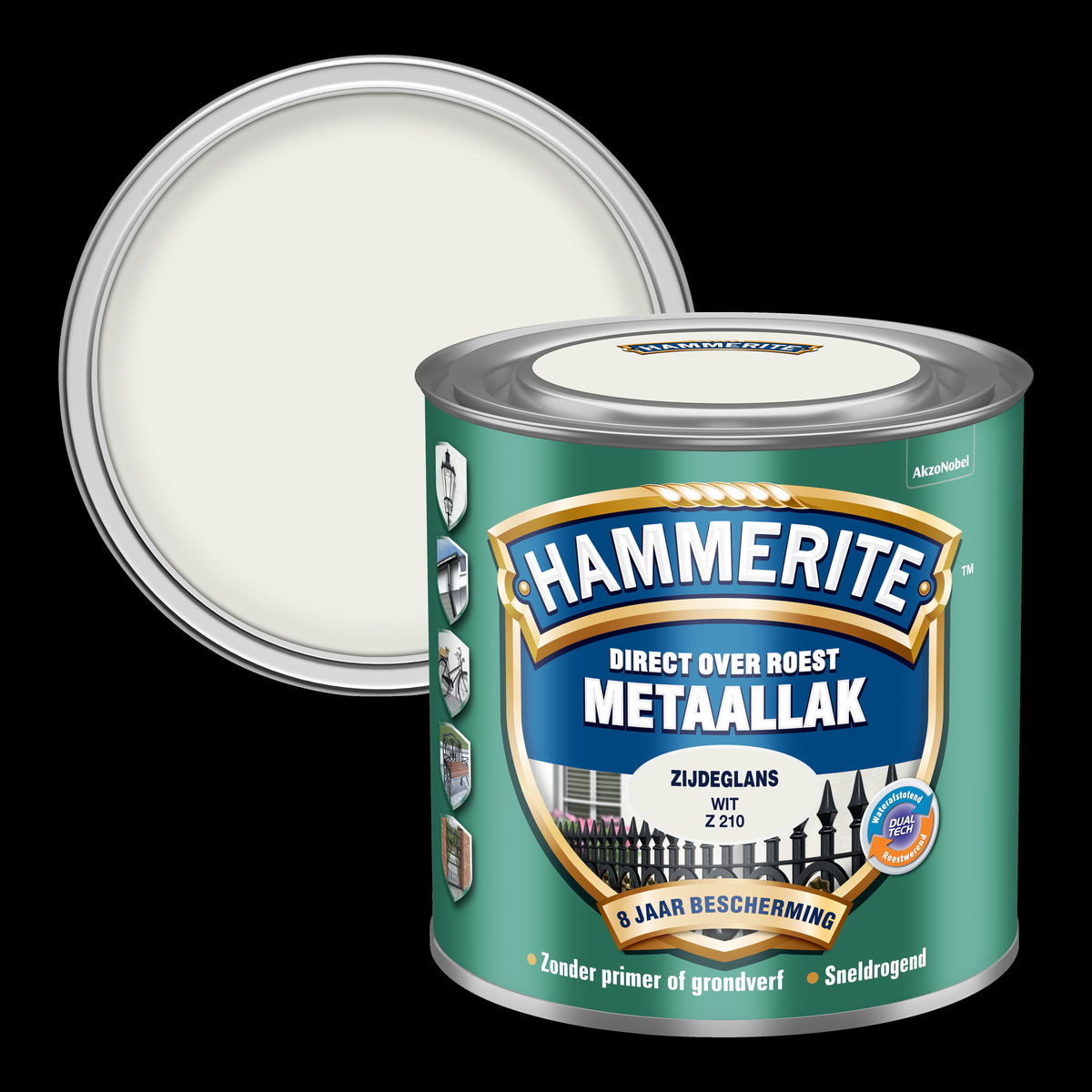 Hammerite metaallak blanc Z210 zijdeglans 250ml