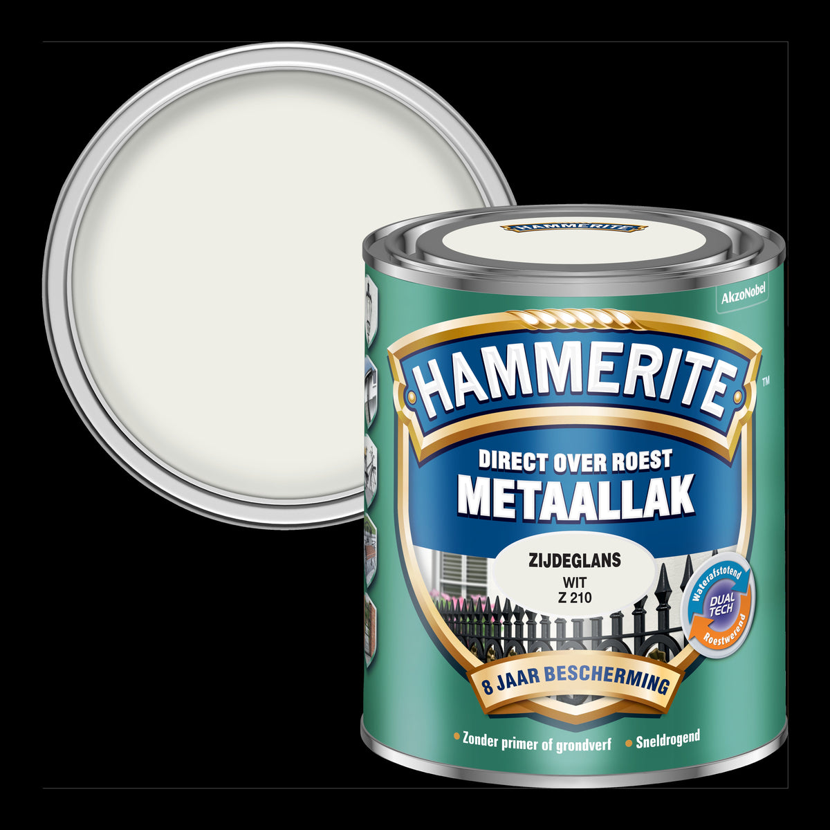 Hammerite metaallak blanc Z210 zijdeglans 750ml