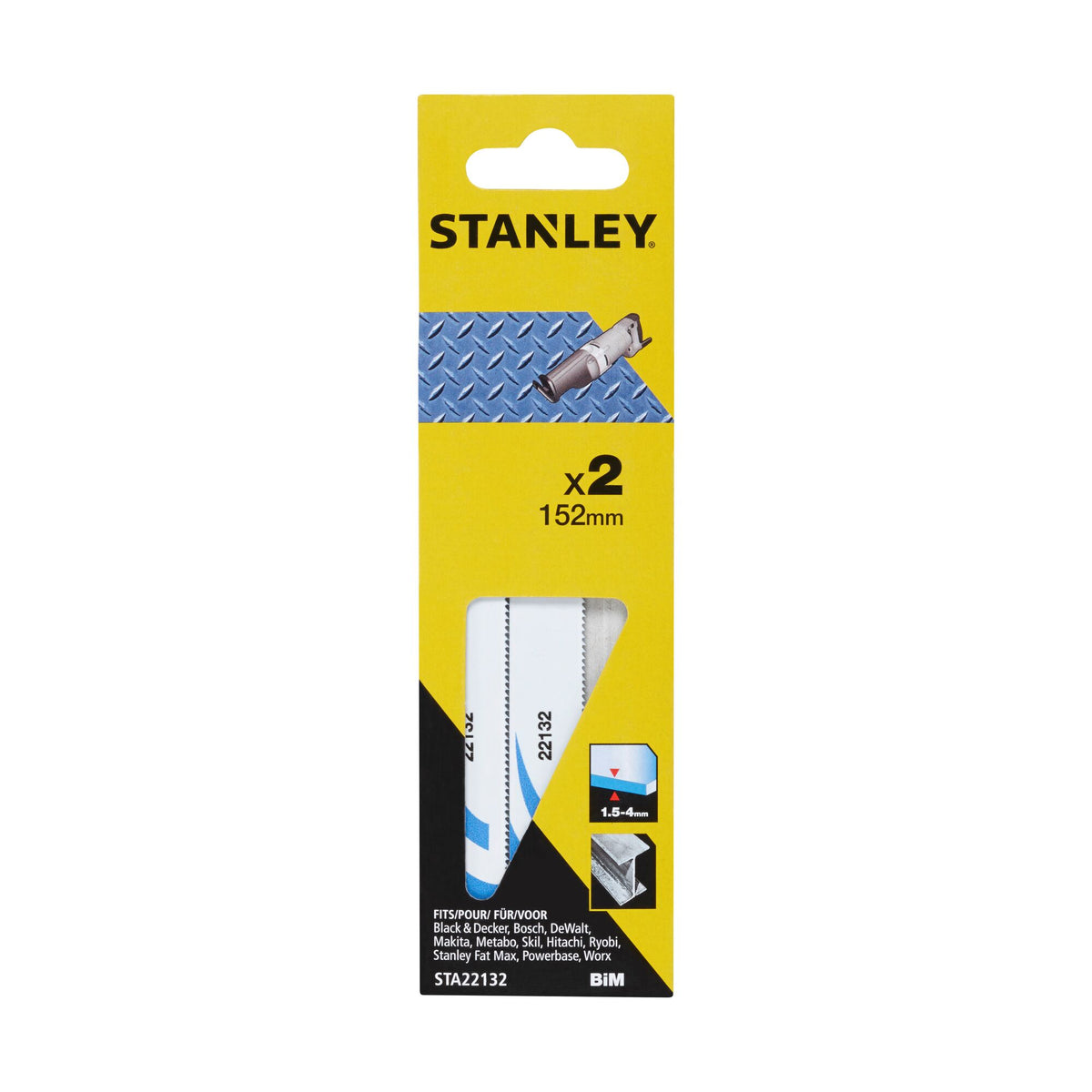 Stanley reciprozaagblad STA22132-XJ metaal 2 stuks