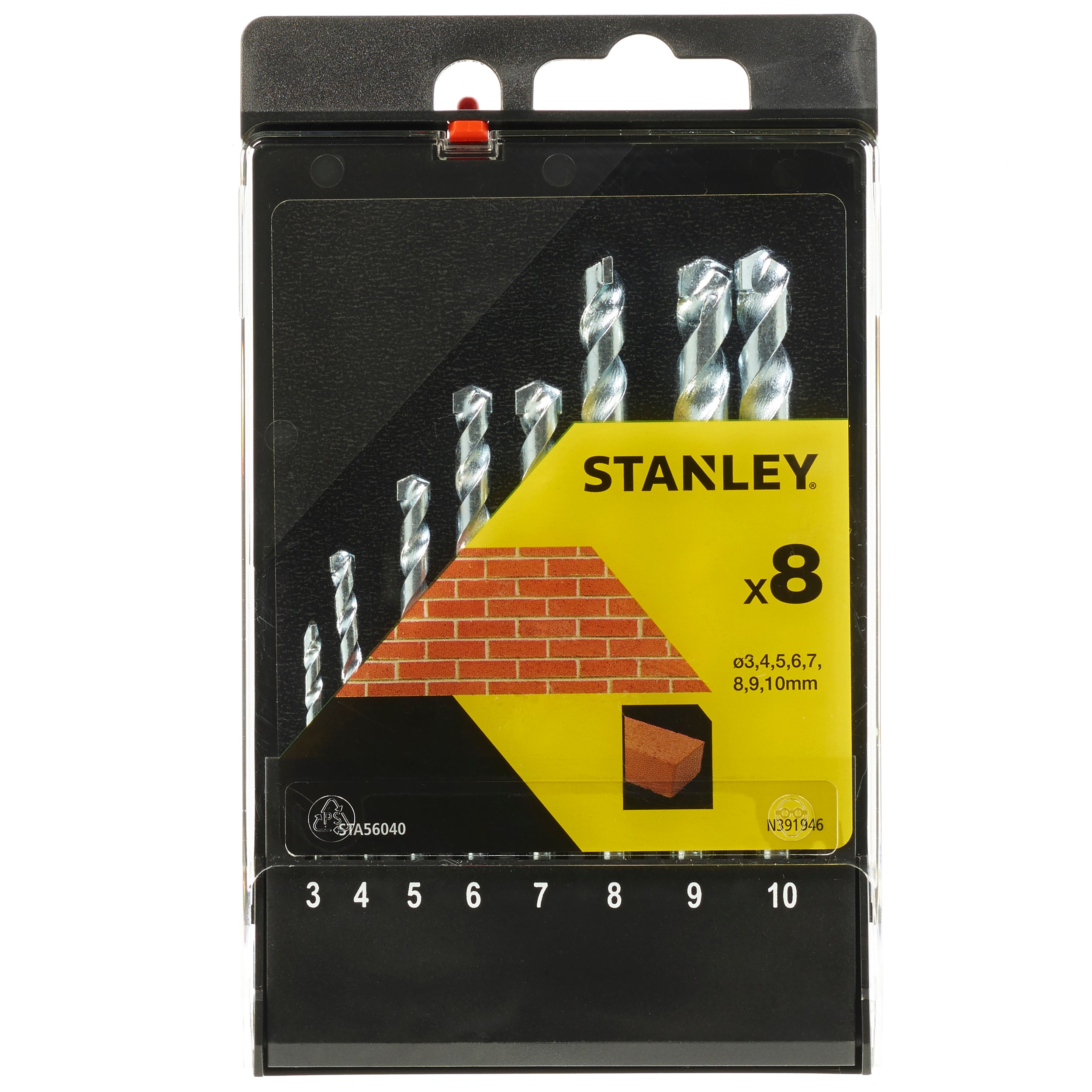 Stanley betonboor set STA56040-QZ – 8 stuks