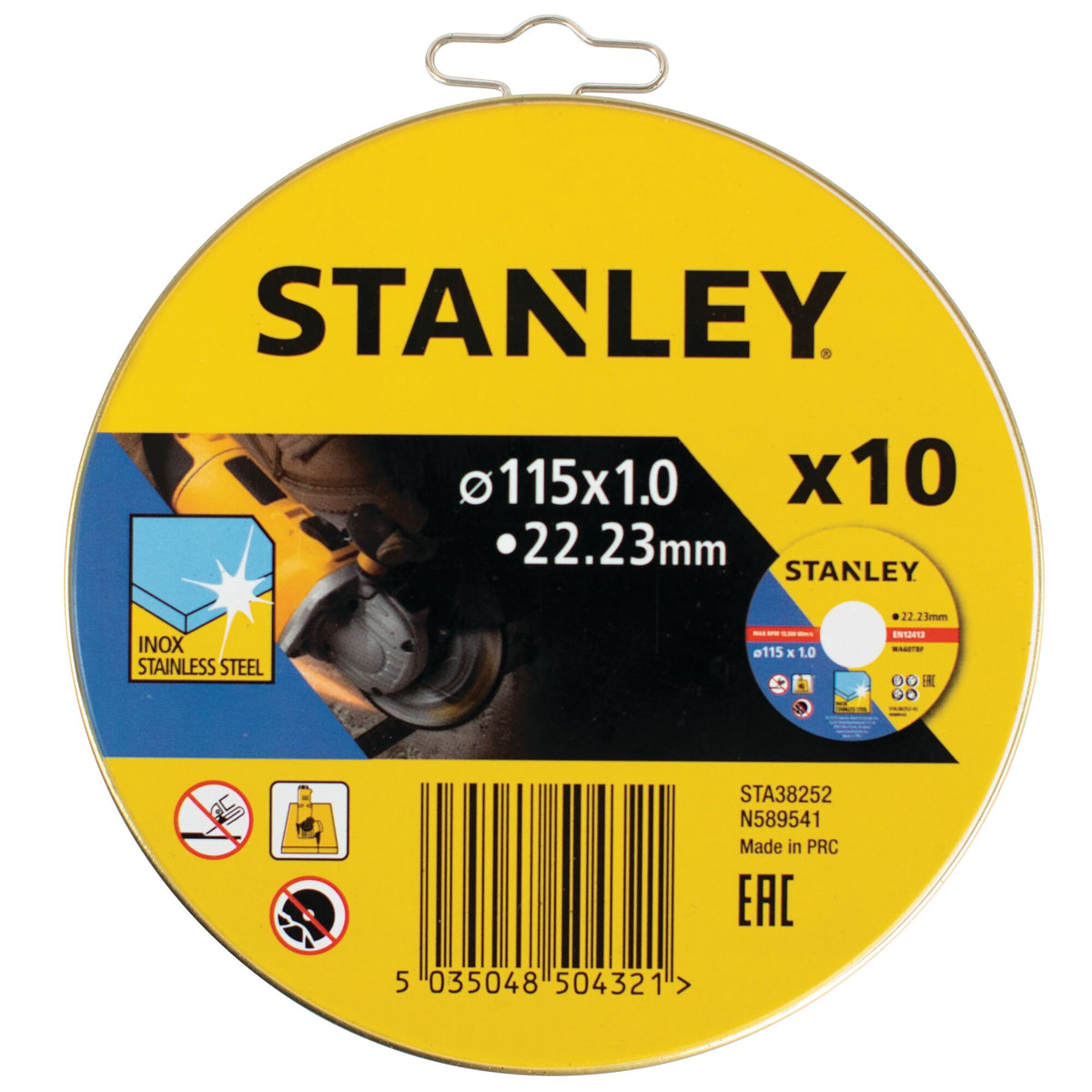 Stanley slijpschijf RVS STA38252-XJ Ø115 10 stuks