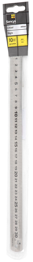 Sencys liniaal roestvrijstaal 300mm