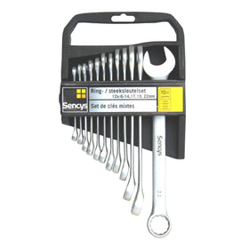 Sencys ringsteeksleutelset chroom – 12 stuks