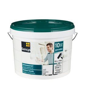 Sencys buitenmuurverf Superdekkend mat wit 10L