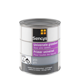 Sencys universele grondverf grijs 750ml