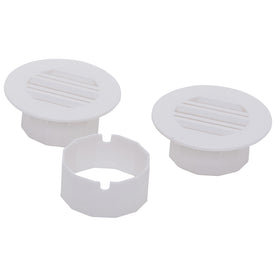 Sencys kastdeurroosterset Ø40mm kunststof wit