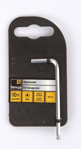 Sencys inbussleutel met kogelkop 3mm