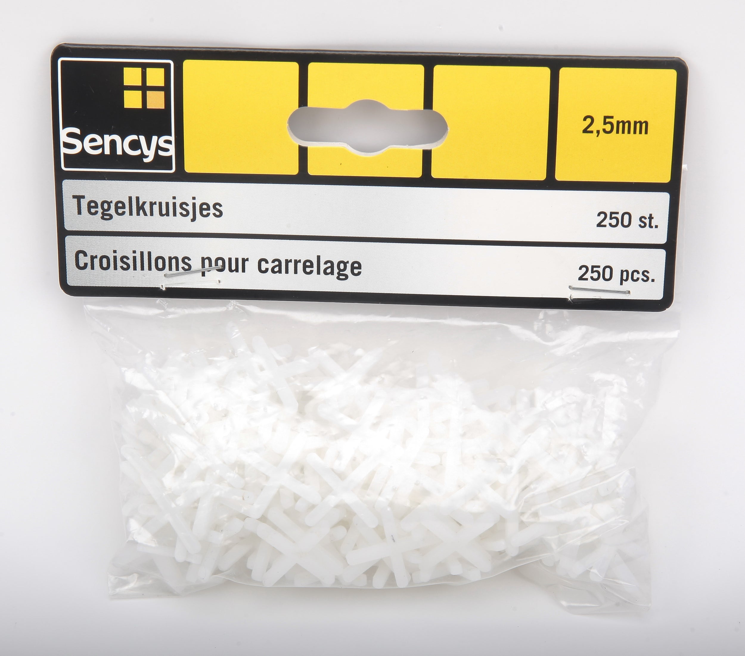 Sencys tegelkruisjes 2,5mm 250stuks