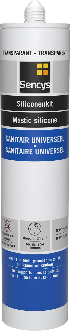 Sencys siliconenkit sanitair transparant 310ml
