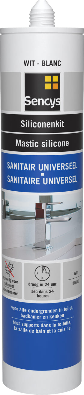 Sencys siliconenkit sanitair wit 310ml