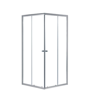 AquaVive - Douche Hoekinstap Sicilie 90 x 190CM - Chroom Profiel - 5 mm Helder Glas