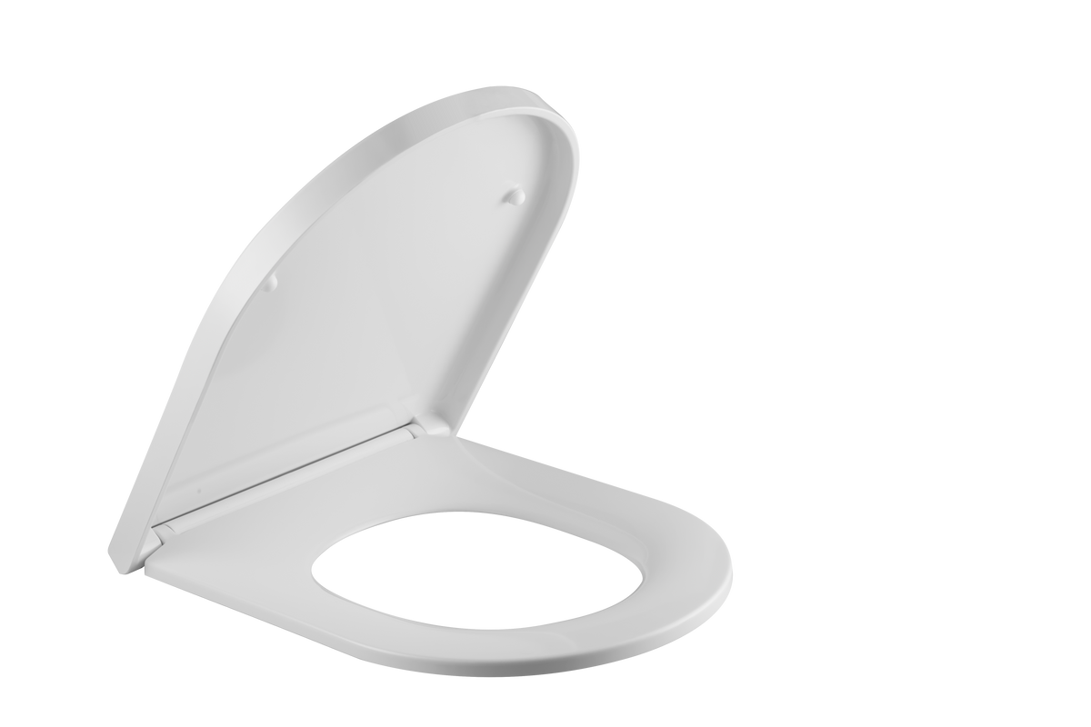 Aquazuro toiletzitting d-vorm Murano duroplast wit
