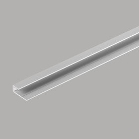 Dumaplast start- en eindprofiel voor Dumawall+ en Dumawall XL mat aluminium 2,6m