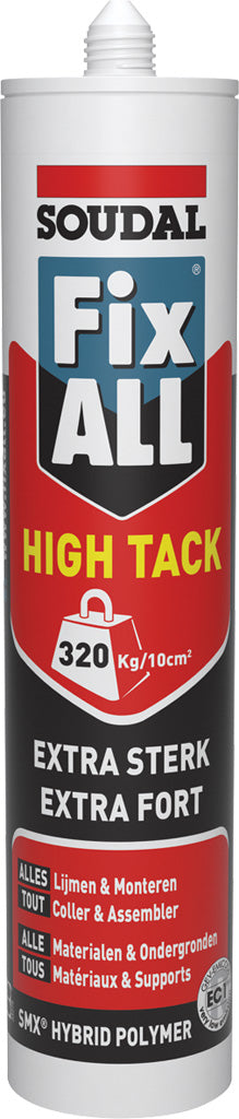 Soudal lijmkit Fix All High Tack grijs 290ml