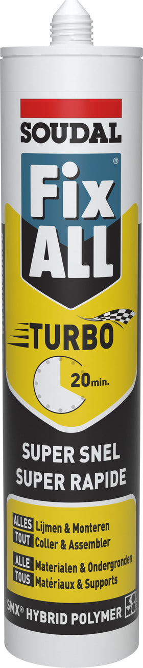 Soudal lijmkit Fix All Turbo wit 290ml