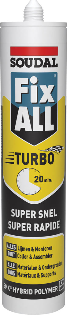 Soudal lijmkit Fix All Turbo zwart 290ml