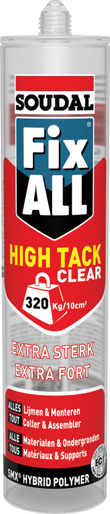 Soudal lijmkit Fix All High Tack transparant 290ml
