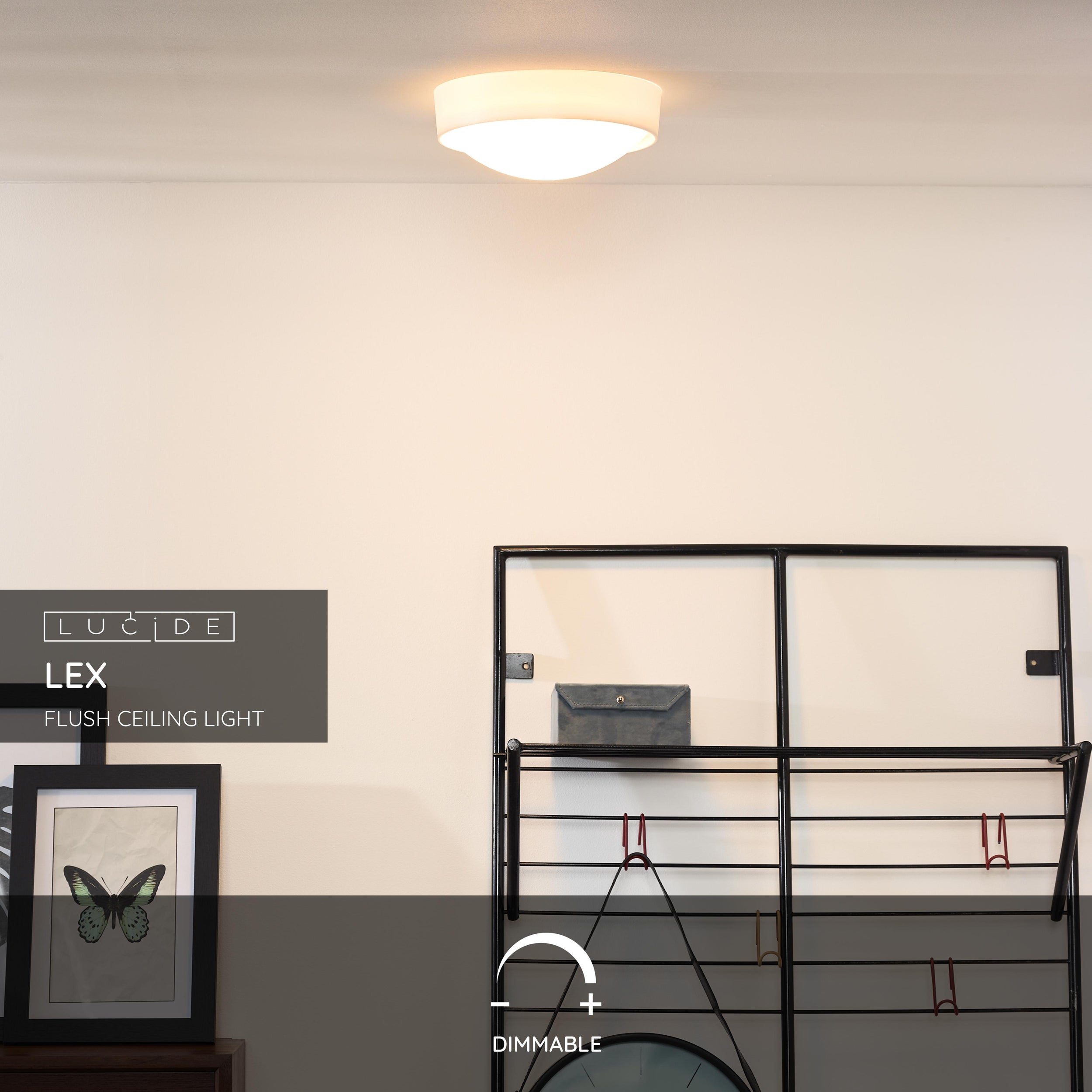 Lucide plafondlamp Lex wit ⌀25cm E27