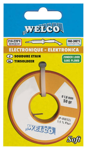 Welco tinsoldeer zonder lood 1mm 100gr