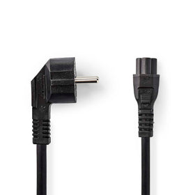 Nedis stroomkabel Fresh Green Box stekker met randaarde mannelijk - IEC-320-C5 2m zwart