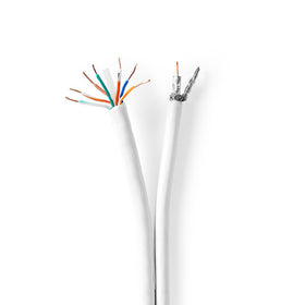 Nedis coaxkabel RG59 IEC CAT6 Fresh Green Box 75Ohm 50m wit