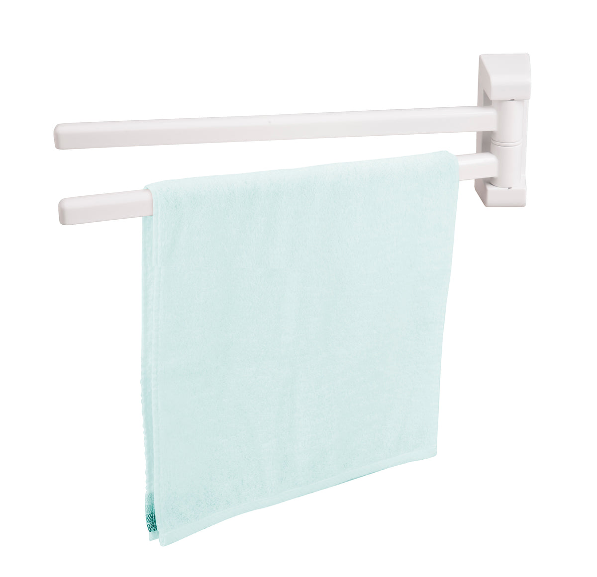 Baseline handdoekrek 2 stangen draaibaar wit