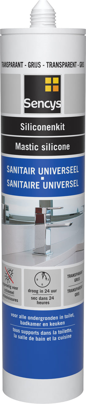 Sencys siliconenkit sanitair grijs 310ml