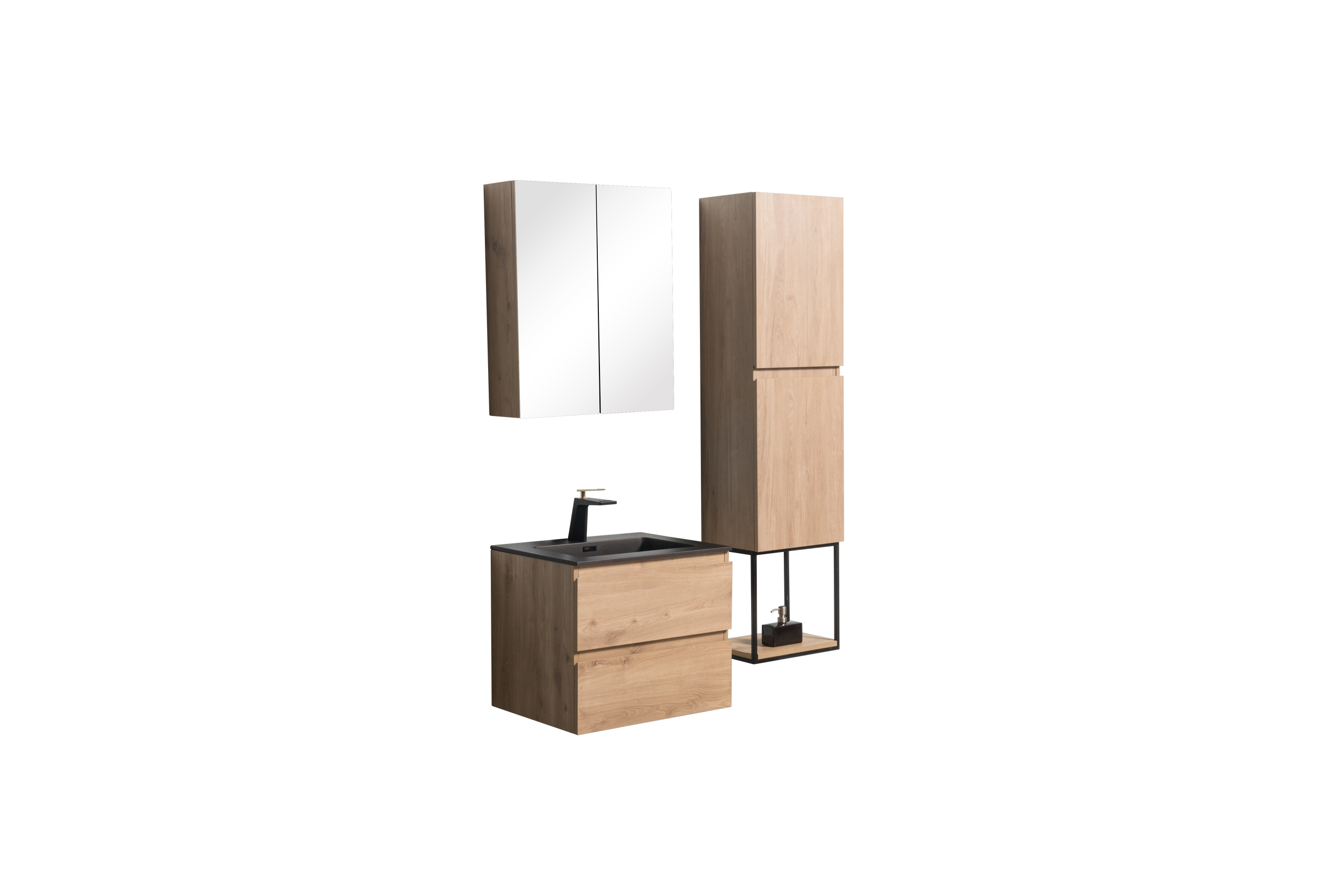 Aquazuro spiegelkast Napoli 60cm scandinavische eik